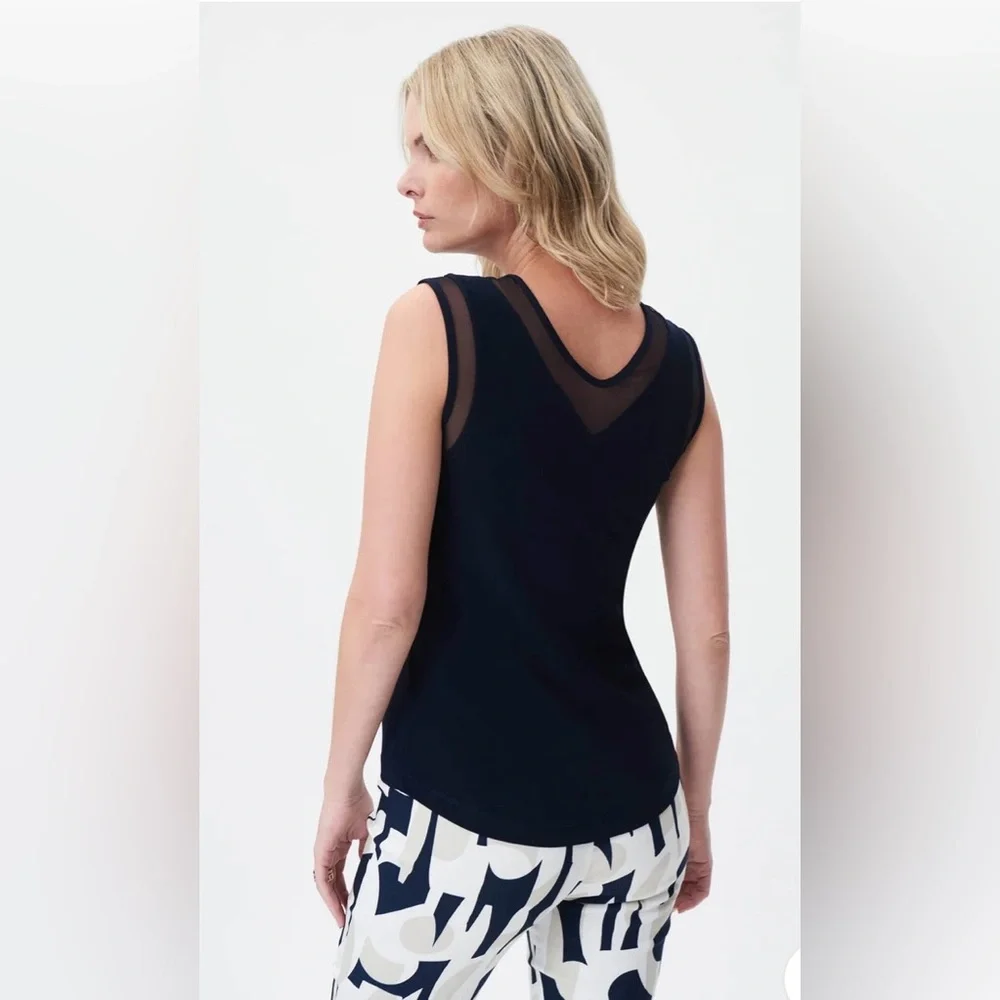 Joseph Ribkoff Midnight Blue Dressy Tank - Picture 5 of 6